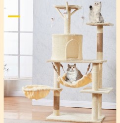 Cat Tree Scratching Post with Mouse 125CM