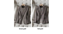Women's New Fashion Casual Houndstooth Suit Jacket