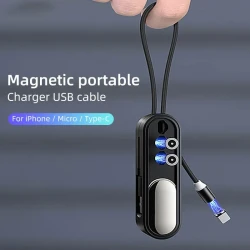 3 in 1 Short Magnetic USB Cable