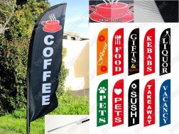 3.4m Feather Flag Spike SET Double Sided