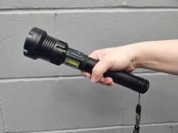 LED Torch Rechargeable High Lumens Flashlight with two 26650 Batteries