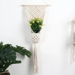 Woven Net Bag Flower Basket Wall