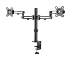 BRATECK 17-32" Dual Monitor Desk Articulating Mount Arm Bracket.