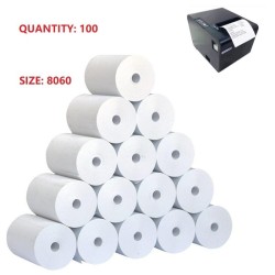 80mm x 58mm Thermal Receipt Paper Rolls (120 Rolls)