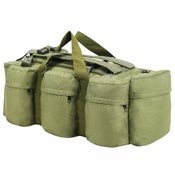 Vida XL 3-in-1 Army-Style Duffel Bag 120 L Olive Green