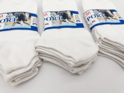 (12 Pairs) Sports Socks Thin Ankle Socks - WHITE - M7-11/ W8-12