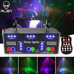 ALIEN 21-Hole RGB Party DJ Disco Beam Patterns Stage Laser Light Projector