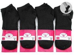 (12 Pairs pack) BLACK Socks Ankle Socks - SIZE 7-11