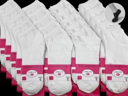 (60 Pairs) Thin Ankle Socks - WHITE