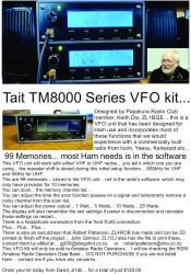 Tait 8100 Series VFO Kit... 99 Memories etc...