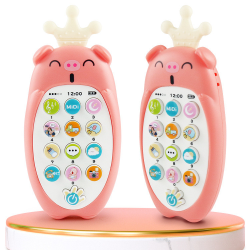 Baby Enlightenment Music Mobile Phone Creative Early Education Can Bite Radish Phone Toys