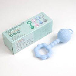 Baby Teether Silicone Rattle Can Make Sound Teether Toys Baby Teether Stick Handbell