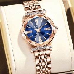 Women's Diamond Mirror Fashion Waterproof Steel Watch