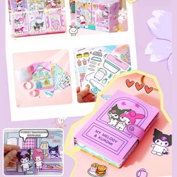 MINISO Sanrio Girl Quiet Book – Kuromi, Cinnamoroll, My Melody, and Pochacco DIY Material Children's Toys for Development and Hands-On Ability