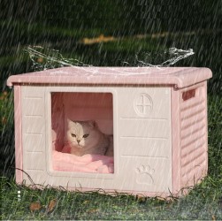 Cat Outdoor Dog Kennel Indoor Pet Plastic Garden House Weatherproof