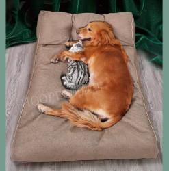 Size L Green Dog Kennel Mat Bed Cat Pet Winter Thicken Warm Sleeping 100*80