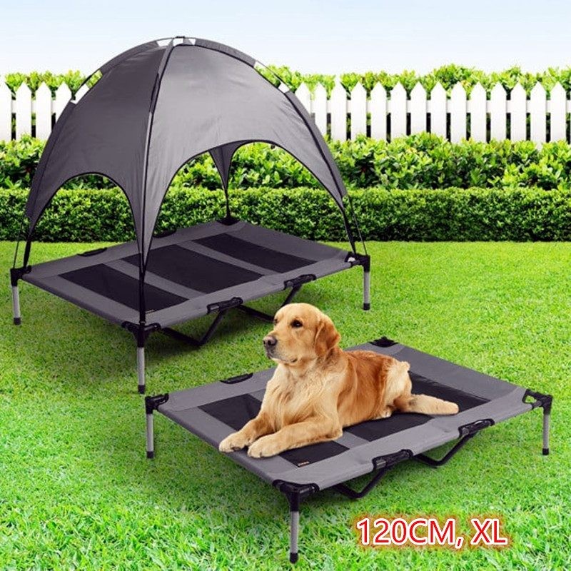 Elevated Pets Dogs Bed Pet Cots Outdoor Camping Tent Sun Shade Canopy L/XL