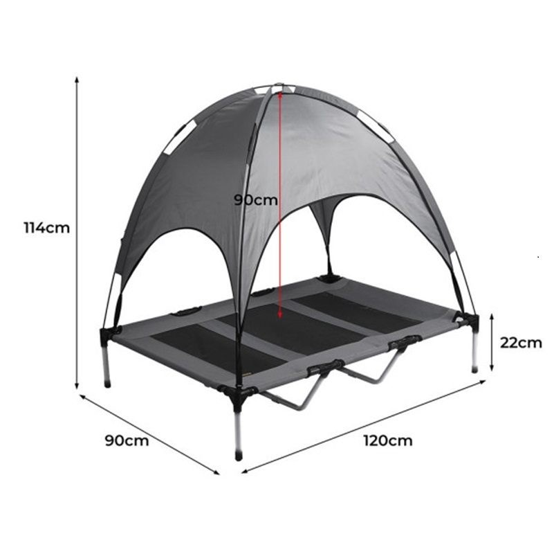 Elevated Pets Dogs Bed Pet Cots Outdoor Camping Tent Sun Shade Canopy L/XL