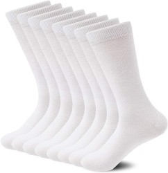 12 Pairs White Women's Socks Crew Socks Size 9-12