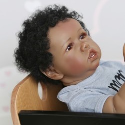 22inch reborn toddler doll black saskia toddler boy