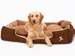 L - 90CM - Suede & Soft Fleece Fabric Pet Bed