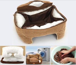 L - 90CM - Suede & Soft Fleece Fabric Pet Bed