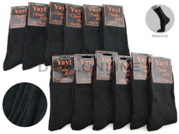 Black Socks Business Socks Crew Socks Dress Socks (12 Pairs) Men's - SIZE7-10