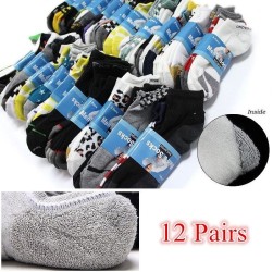 12 Pairs Unisex Sport Socks Cushion Socks Ankle Socks