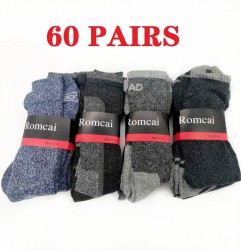 (60 Pairs) Cushioned Crew/Sports Socks Work Socks, Size 7 - 10