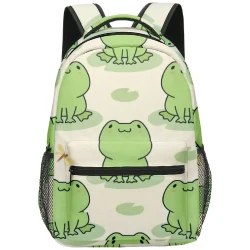 Frog Cartoon Animation Printed Backpack