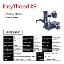 EasyThreed K9 Mini 3D Printer – Entry-Level, Easy-to-Use 3D Printing Solution