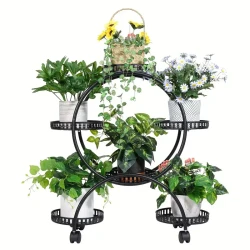 6 Pot Metal Plant Stand Multi-Layer Plant Holder