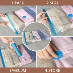 Transparent Vacuum Bag Clothing Compression Household Travel Thickened Plus-sized Quilt Storage Vacuum Organizing Folders