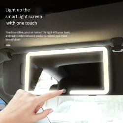 Car Visor Makeup Mirror, Tri-Color Lighting