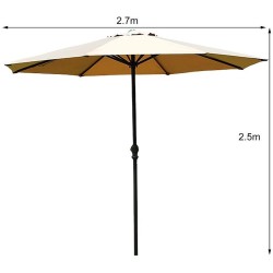 Patio Umbrella 2.7m Patio Garden Sun-Resistant Balcony