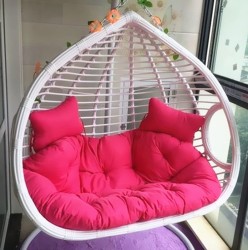 Cushion Pad Seat Set High Quality For Double Hanging Basket Chair - Hot Pink