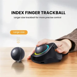 Ergonomic Wireless Rechargeable Trackball Mouse