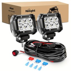 2PCS 18W Nilight TZ-109 High-Intensity LED Light Bar