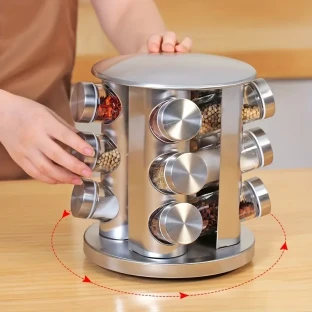 Stainless steel rotating spice rack sale