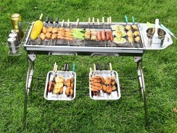 BBQ Stove SET Foldable Stainless Steel Grill Combo 1