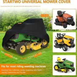 Premium Riding Lawn Mower Cover, Tractor Cover, Heavy Duty Polyester Oxford Cloth