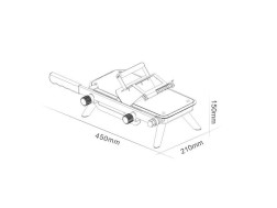 Meat Slicer Cutter Machine Manual Beef Cheese Ham Salami Roll Metal - ST209