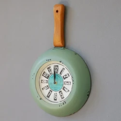 Personalized Pan Wall Clock Kitchen Silent