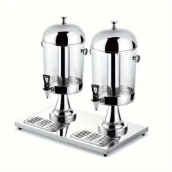 Insulated Pot Hotel Buffet Juice Dispenser Transparent With Faucet Hot And Cold Dual-purpose Beer Milk Tea Beverage Stainless Steel Juice Dispenser