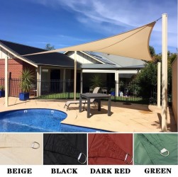 SunShade 5*5*5m Sail UV Block Outdoor Patio Garden Black, White, Red, Green