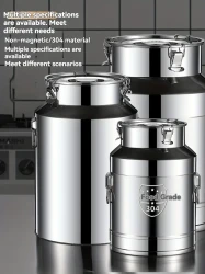 Stainless Steel 304 Food-Grade Airtight Storage Container - Perfect for Oil, Milk, Tea & Wine | Leakproof, Reusable, Handwash Only