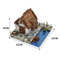 Seaside Fishing House Building Blocks Model Assembling Toys