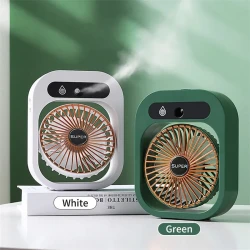 Air Conditioning Fan Desk Misting Fan Air Cooler Cooling USB Rechargeable Humidifier Portable Spray Fan With 3 Wind Speeds