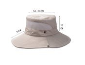 Sun HatS Wide Brim Bucket Outdoor Fishing Hiking Cap UV Protection 9201-BLACK