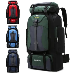 Large Capacity Travel Outdoor Bag, Hiking Backpack, Nylon Backpack, Men's Camping Backpack, Outdoor Mountaineering Bag